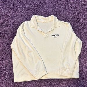 White Brandy collared NY pullover